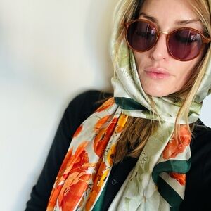Floral Silk Scarf